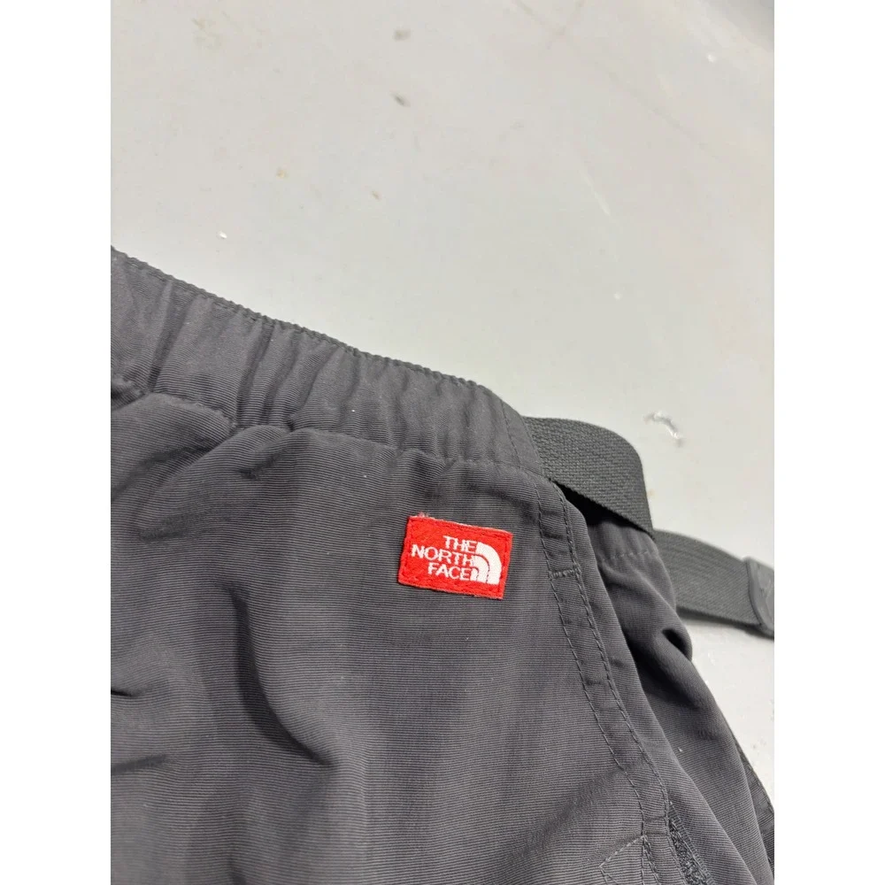 The North Face Mens Cargo Shorts Grey Nylon Hiking Belted Outdoor Size Large